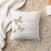 Papillons d'art encré rose coussin de mariage pers (Couverture)