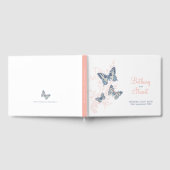 Papillons d'art mariage corail livre d'or (Complet)