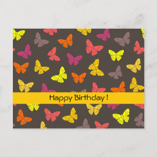 Papillons d'automne Carte postale Anniversaire