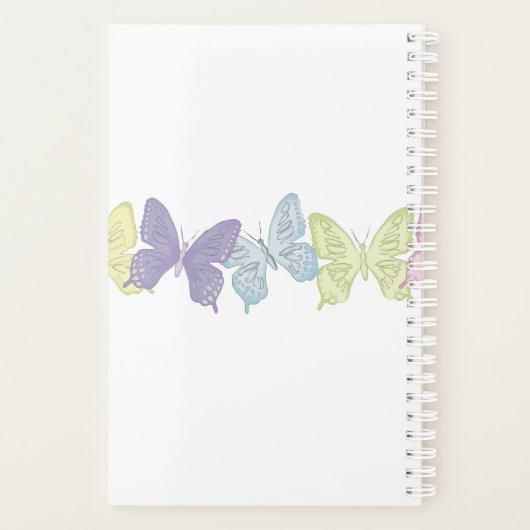 Papillons de 5,5 po x planificateur hebdomadaire/m (Dos)