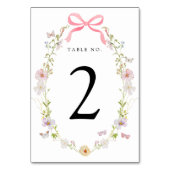 Papillons de fleurs sauvages roses Numéro de table (Par défaut)
