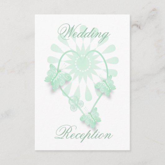 Papillons de la carte de la réception de mariage (Devant)