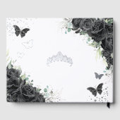 Papillons de la robe Rose noire Silver Quinceañera (Verso)