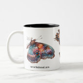 Papillons de nom qui Novel café Mug (Gauche)