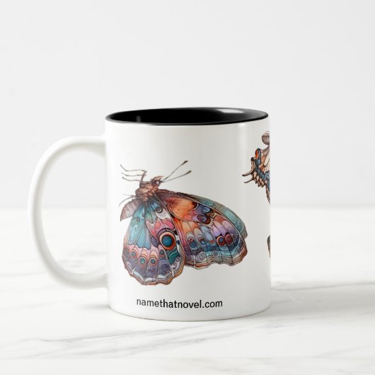 Papillons de nom qui Novel café Mug (Gauche)
