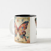 Papillons de nom qui Novel café Mug (Devant gauche)