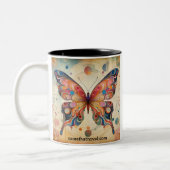 Papillons de nom qui Novel café Mug (Gauche)