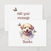 Papillons de poche Carte de remerciements personna (Devant / Derrière)