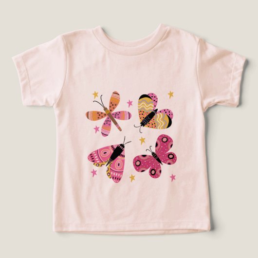 Papillons de style d'art populaire coloré (Design Recto)