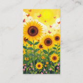 Papillons de tournesol Poème Carte funéraire Memor (Dos)