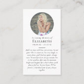 Papillons de tournesol Poème Carte funéraire Memor (Devant)