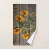 Papillons de tournesol rustique Barre (Serviette à main)
