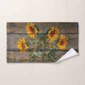Papillons de tournesol rustique Barre (Serviette à main)