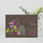 Papillons Deco Feuilles Maison Invitation du Parti (Debout devant)