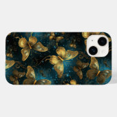 Papillons d'or à peine Il iPhone 14 Coque (Verso (horizontal))