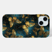 Papillons d'or à peine Il iPhone 15 Coque (Verso (horizontal))
