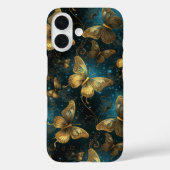 Papillons d'or à peine Il iPhone 16 Coque (Verso)