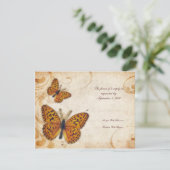Papillons d'or Mariage Vintage RSVP (Debout devant)