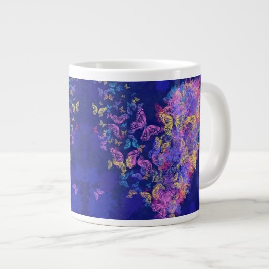Papillons du coeur Mug café (Devant droit)