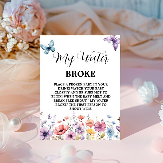Papillons eau cassé Baby shower panneau de jeu