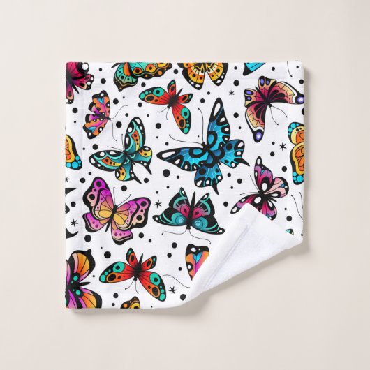 Papillons En Couleur (Gant de toilette)