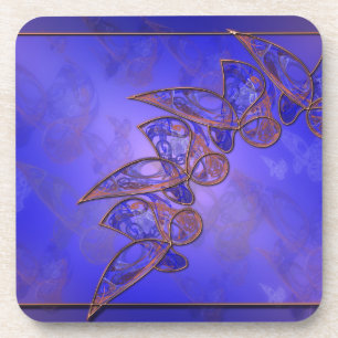 Papillons en cuivre Dessous de verre de liège