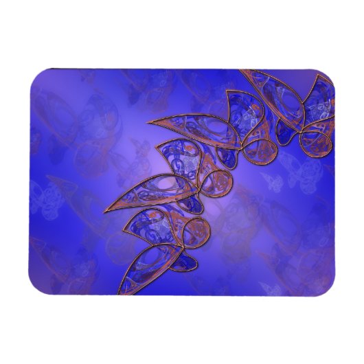 Papillons en cuivre Magnet flexible (Horizontal)