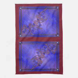 Papillons en cuivre Serviette de cuisine