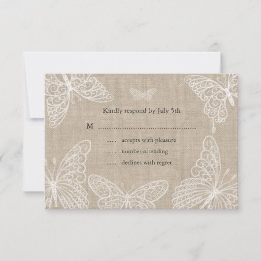 Papillons en dentelle RSVP 2 (Devant)