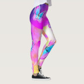 Papillons en néon coloré Leggings (Droite)