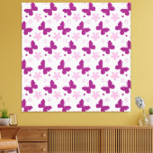 Papillons en toile étirée (Insitu(Salon))