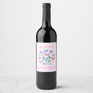 Papillons ~ Ensemble de Étiquettes de nourriture e