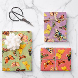 Papillons Envelopper les feuilles de papier