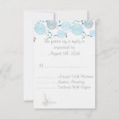 Papillons et chrysanthèmes bleus RSVP (Dos)