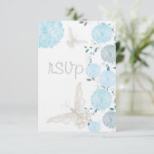 Papillons et chrysanthèmes bleus RSVP (Debout devant)