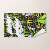 Papillons et dentelle de la reine Anne (Serviette à main)