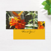 Papillons et fleurs carte de remerciements (Bureau)