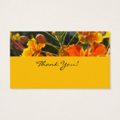 Papillons et fleurs carte de remerciements (Dos)