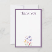 Papillons et fleurs Carte de remerciements (Devant)
