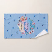 Papillons et fleurs Citation de mentalité positive (Serviette à main)