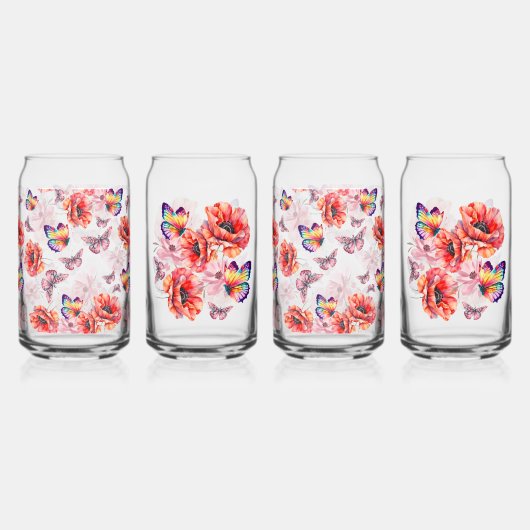 Papillons et fleurs de pavot (Recto)