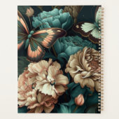 Papillons et fleurs design classique foncé (Dos)