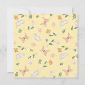 Papillons et fleurs Invitation à la douche nuptial (Dos)