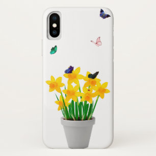 Papillons et fleurs iPhone X Coque