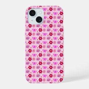 Papillons et fleurs roses pour bébé fille à motifs
