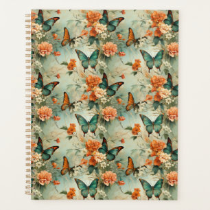 Papillons et fleurs Vintages colorés (10)