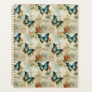 Papillons et fleurs Vintages colorés (12)
