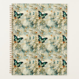 Papillons et fleurs Vintages colorés (6)