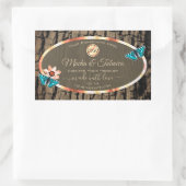 Papillons et logo Étiquette en bois Brown foncé (Sac)