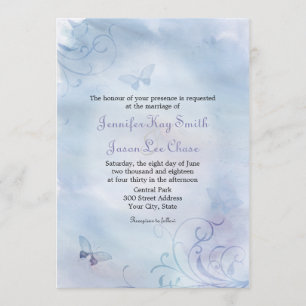 Papillons et remous épousant des invitations